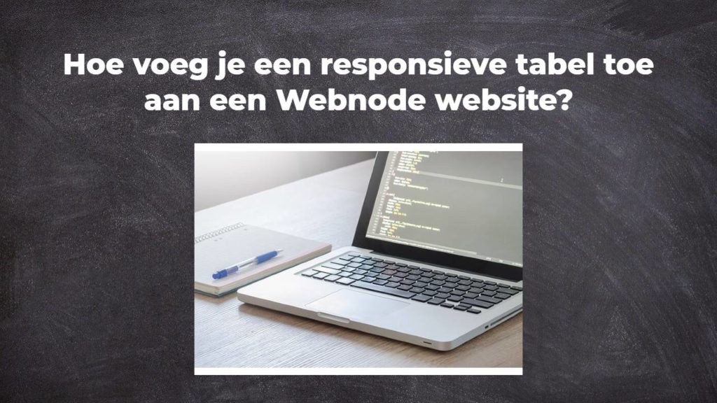 Hoe voeg je een responsieve tabel toe aan een Webnode website?