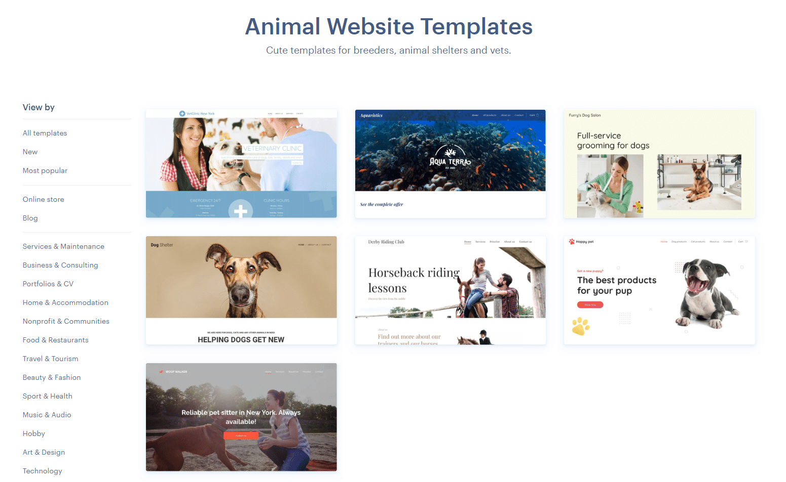 Kennel website templates