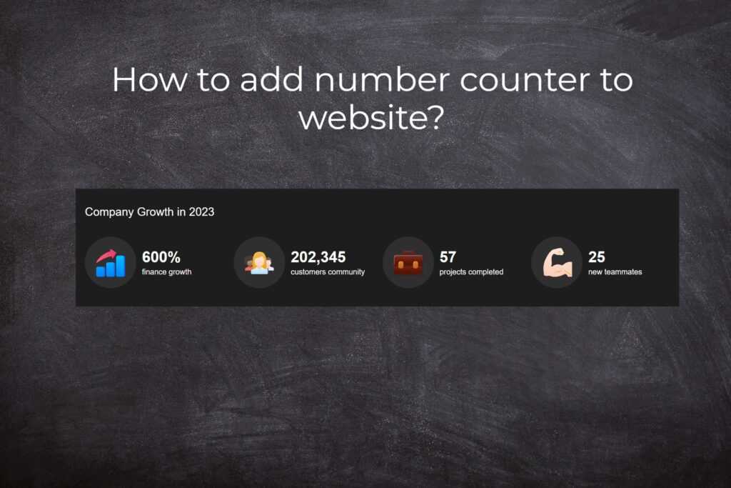 How to add number counter to website?