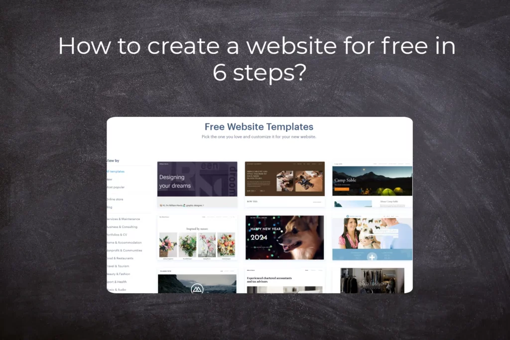 How to create a website for free in 6 steps