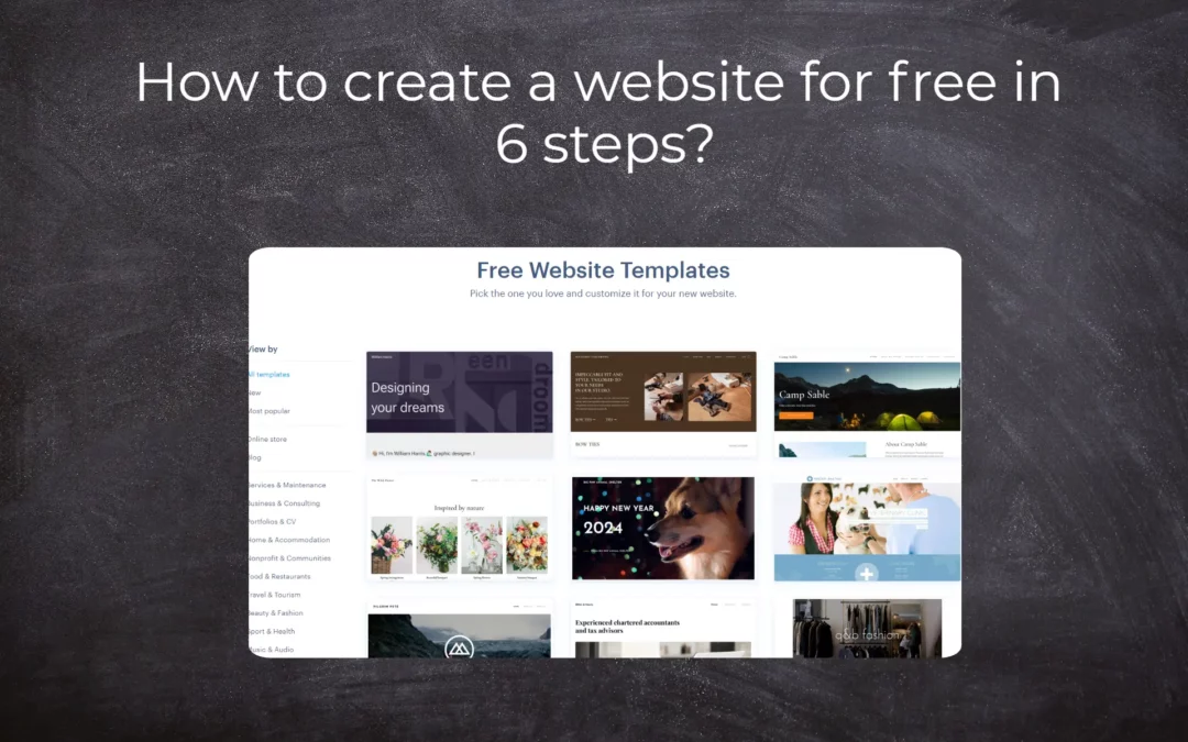 How to create a website for free in 6 steps