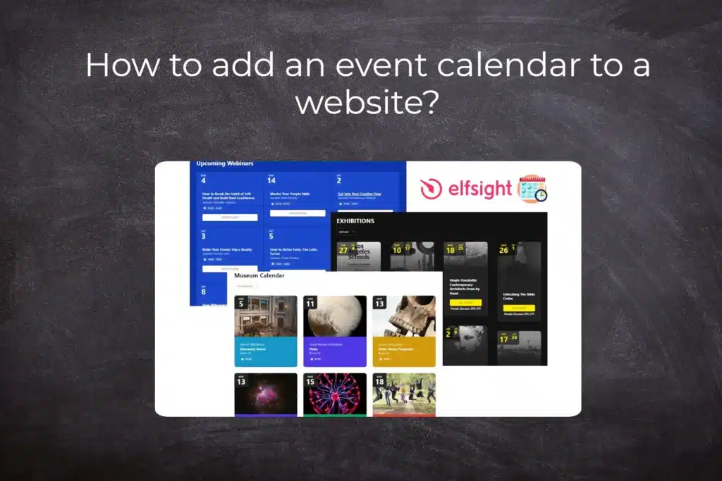 How to add an event calendar to a website?