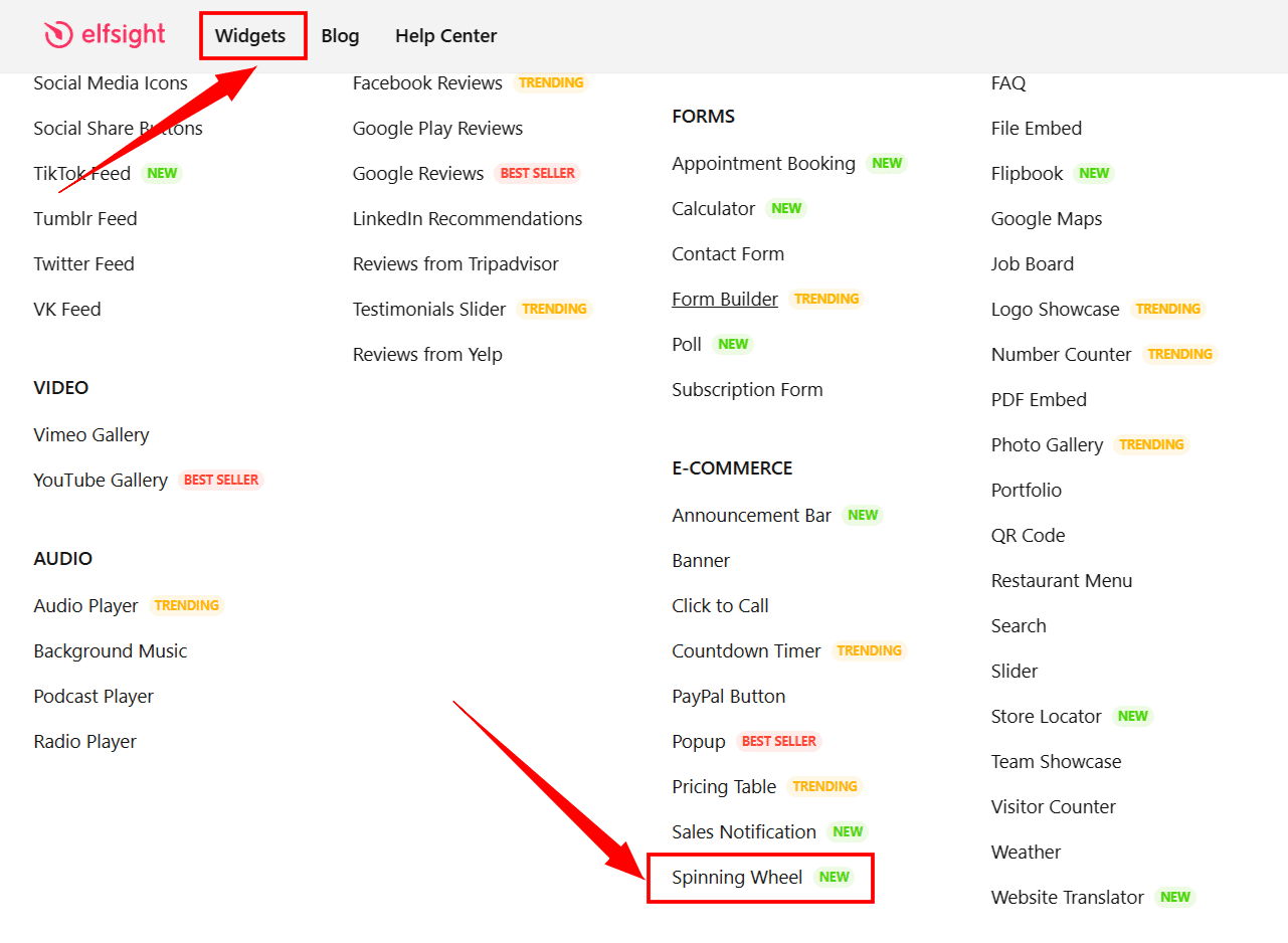 Elfsight - Widgets - Spinning Wheel